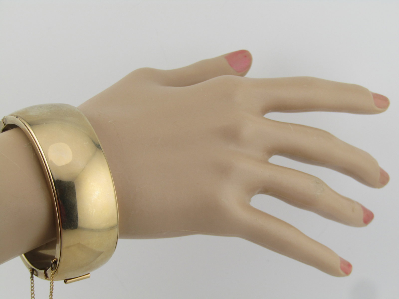 Vintage Wide Hinged Cuff Bracelet, 6.5", 1960's-1970's - 7