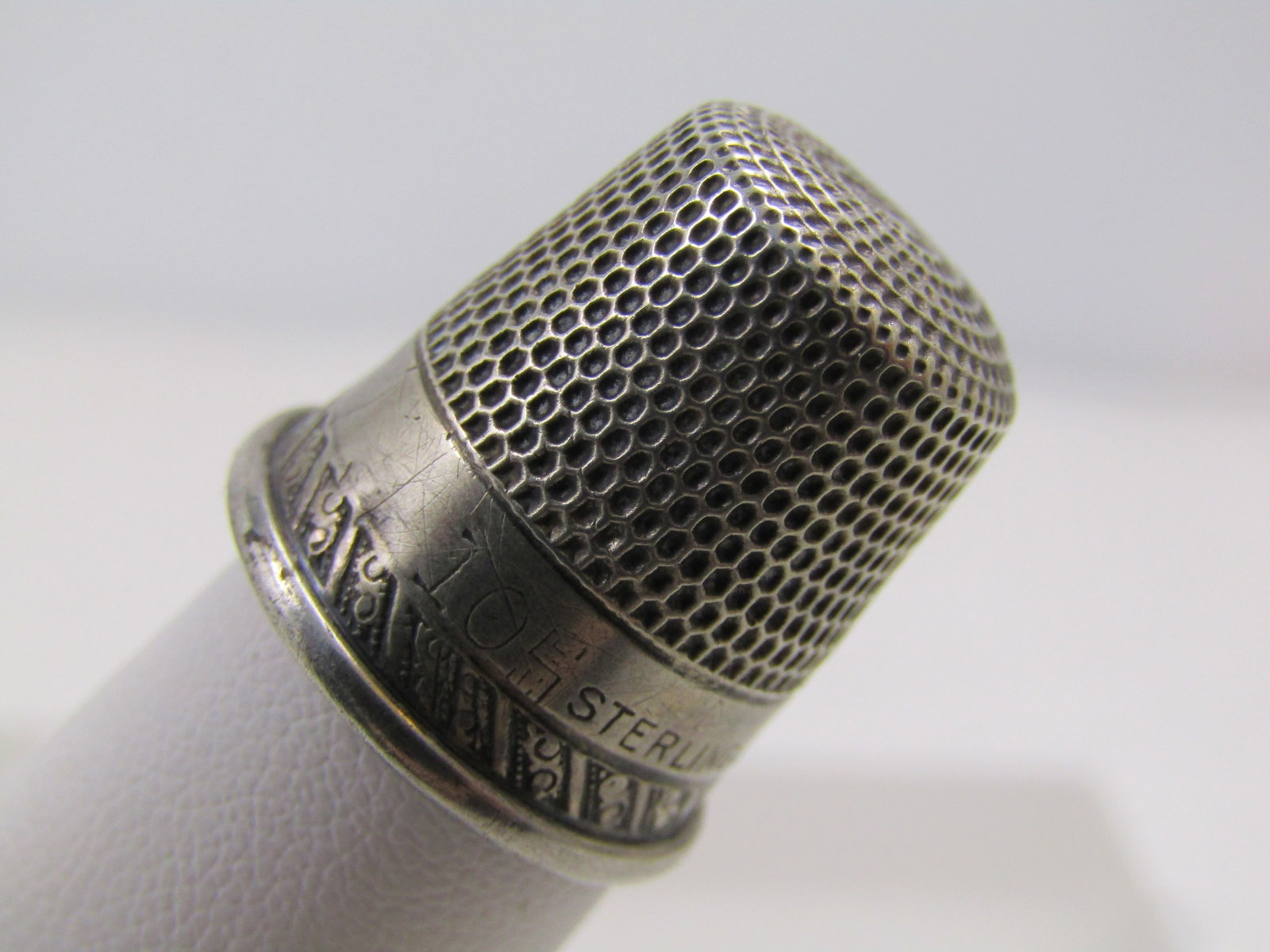Vintage Sterling Thimble, Sz. 11. 1920's-1930's, Signed - 2