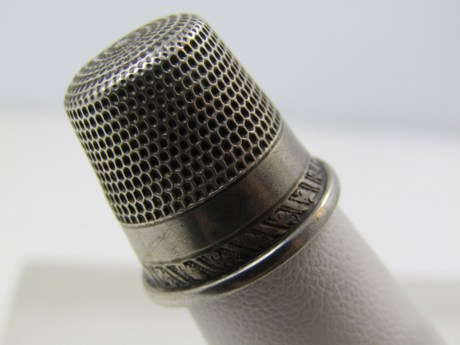 Vintage Sterling Thimble, Sz. 11. 1920's-1930's, Signed - 3