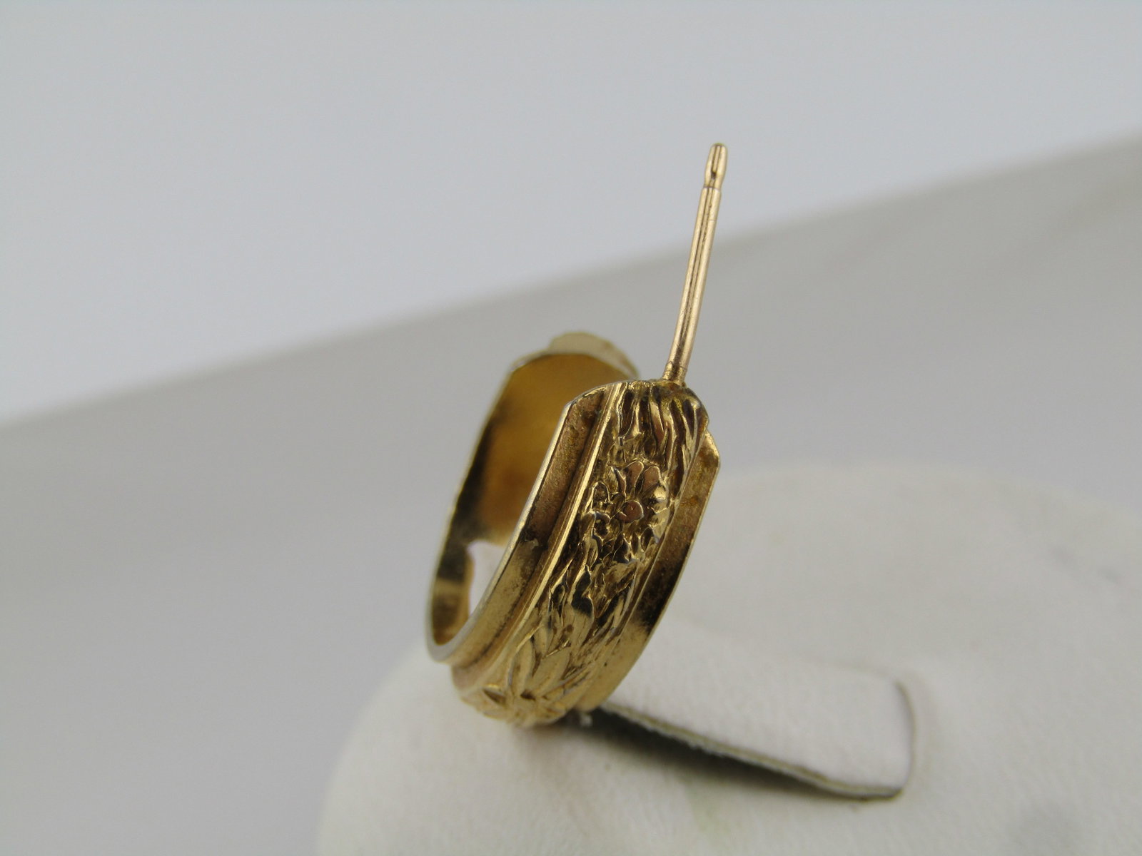 Vintage 14kt Post Hoop Single Earring, 1980's - 5