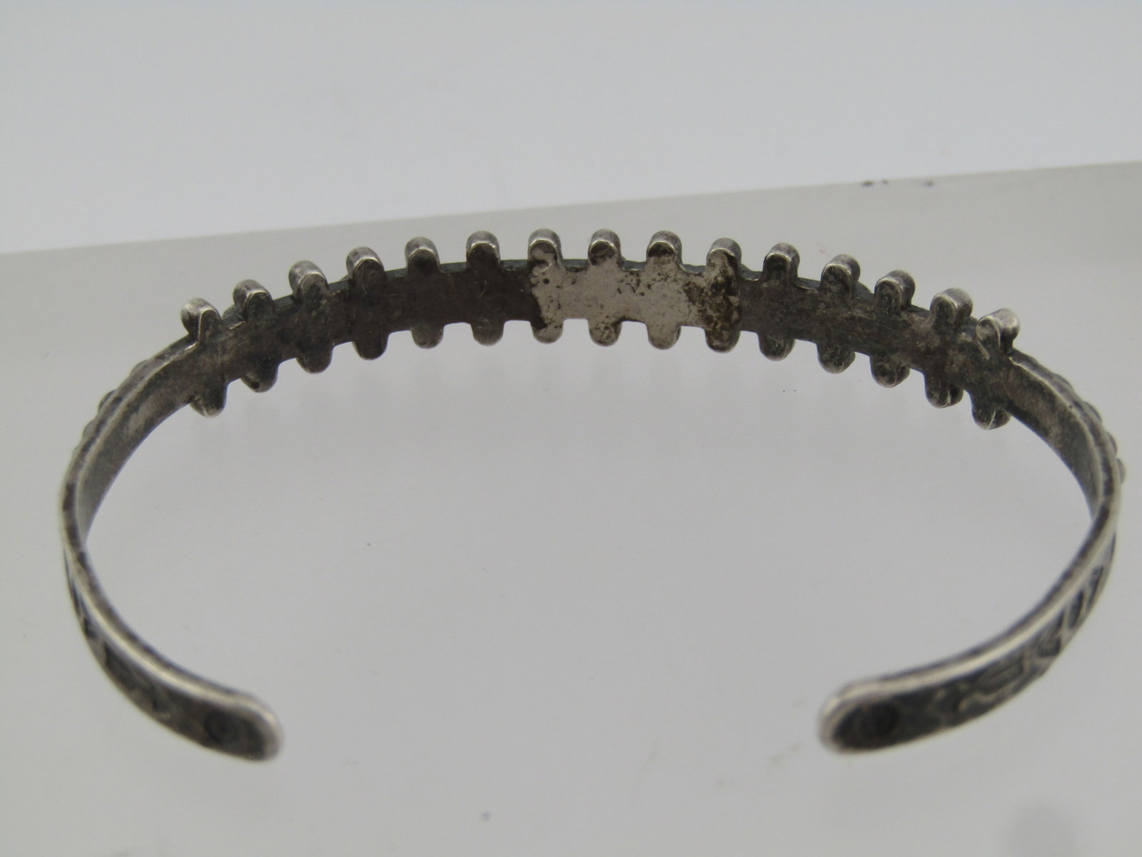 Vintage Sterling Southwestern Turquoise Cuff Bracelet, 6.5", 1960's-1970's - 3