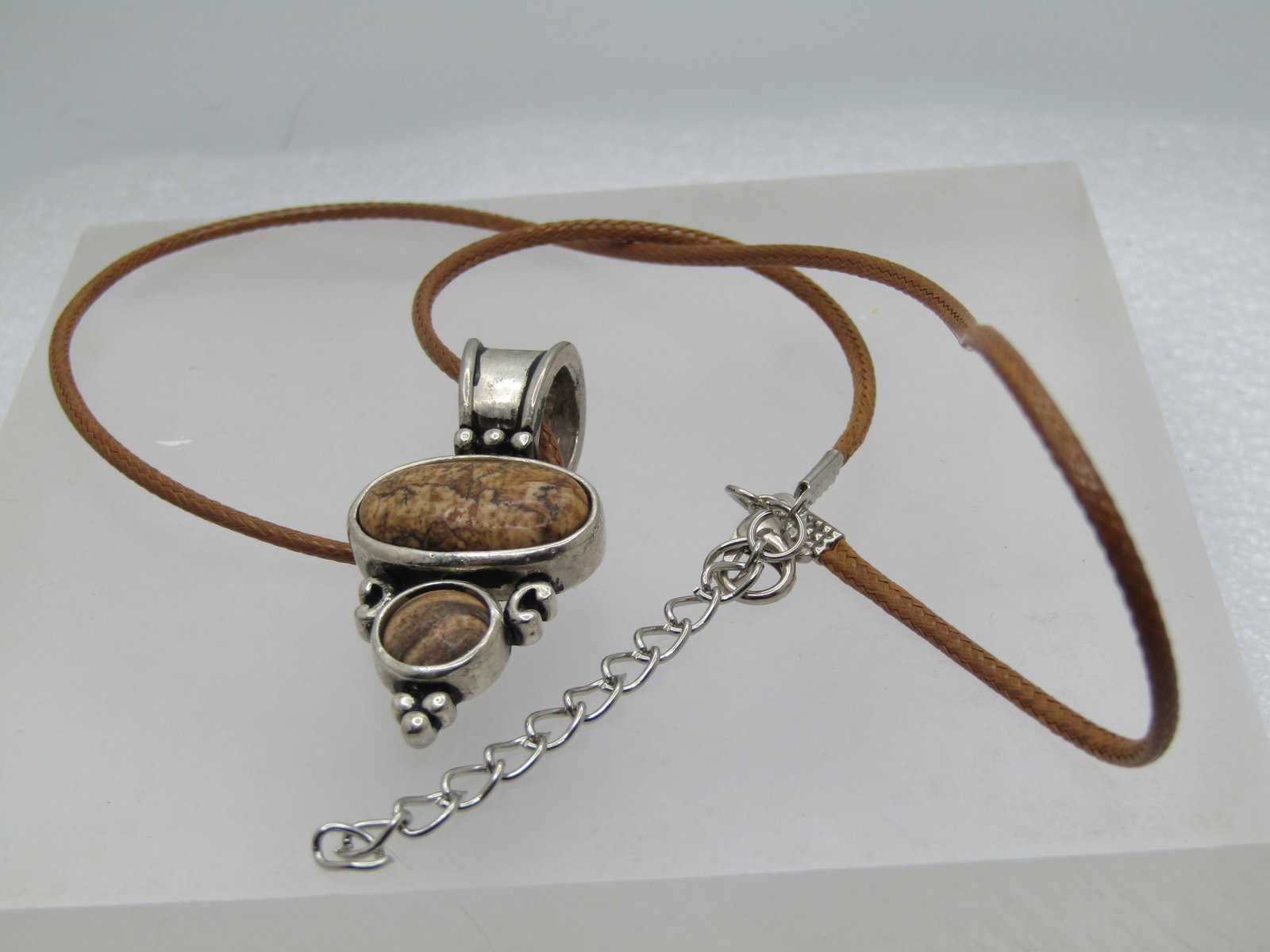 Vintage Brown Agate Southwestern/Boho Necklace, 18"-20", 1980's-1990's - 6