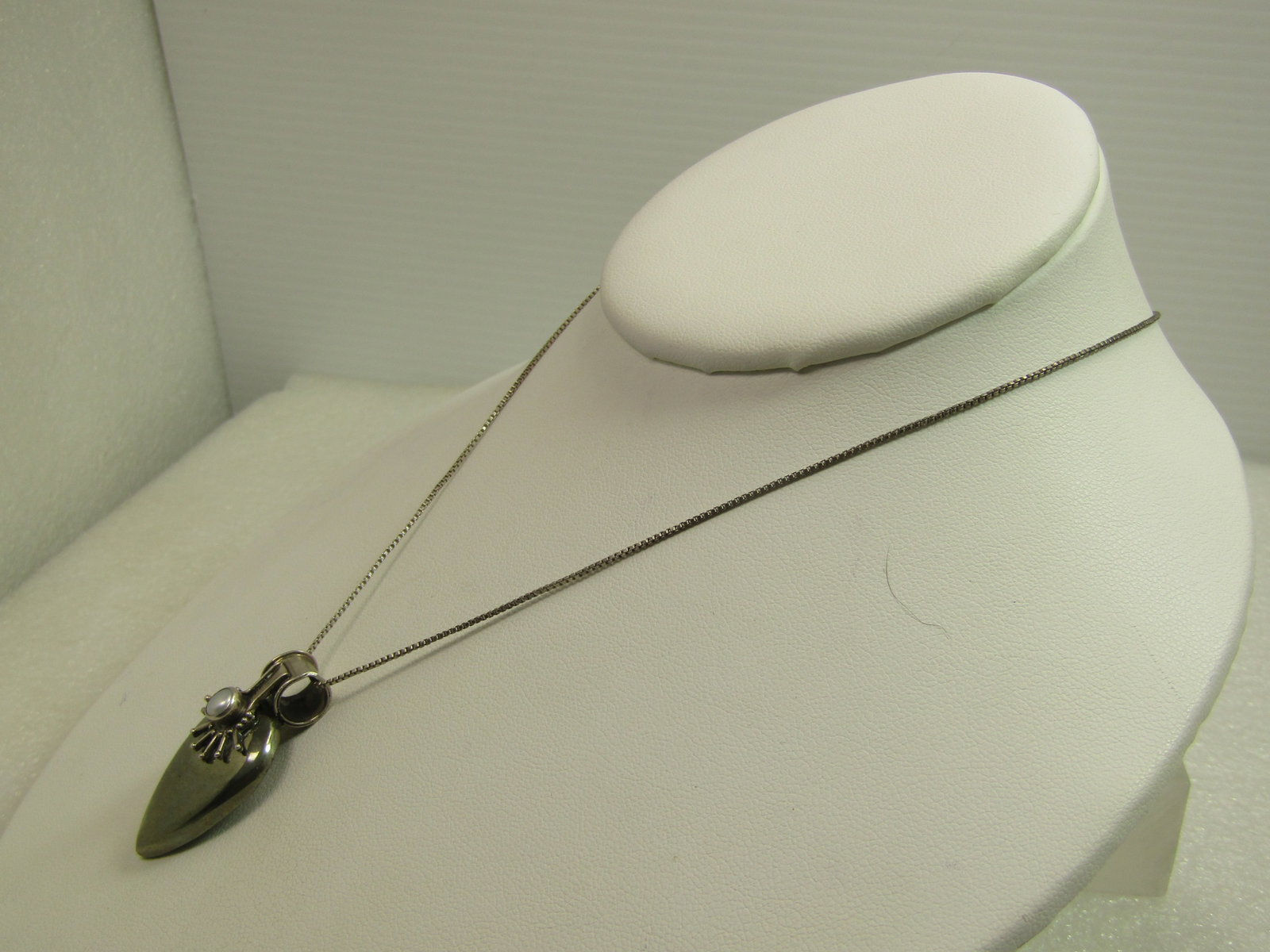 Vintage Sterling, Pearl Necklace, 24", Boho/Artsy, 1980's-1990's - 2