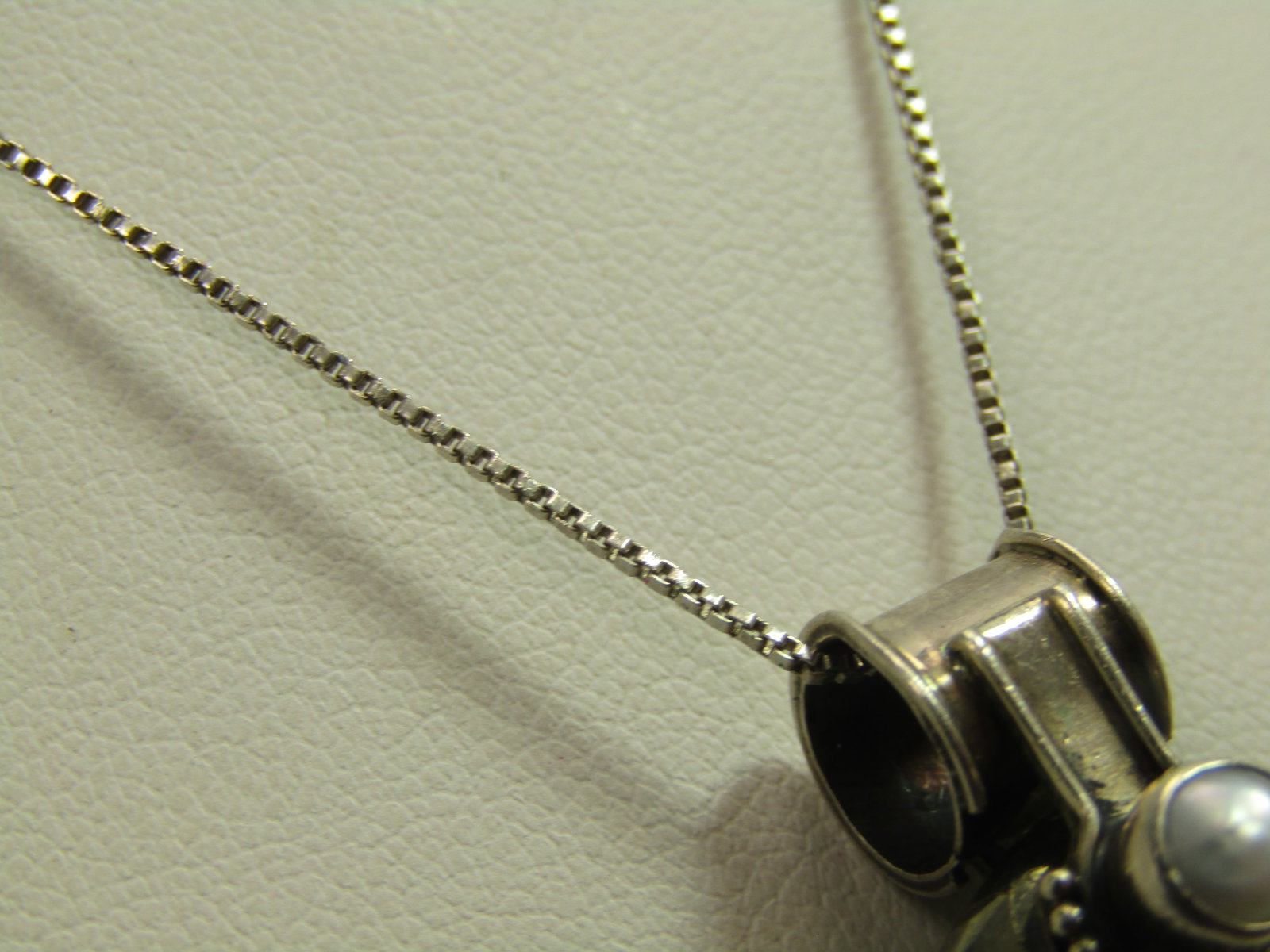 Vintage Sterling, Pearl Necklace, 24", Boho/Artsy, 1980's-1990's - 6