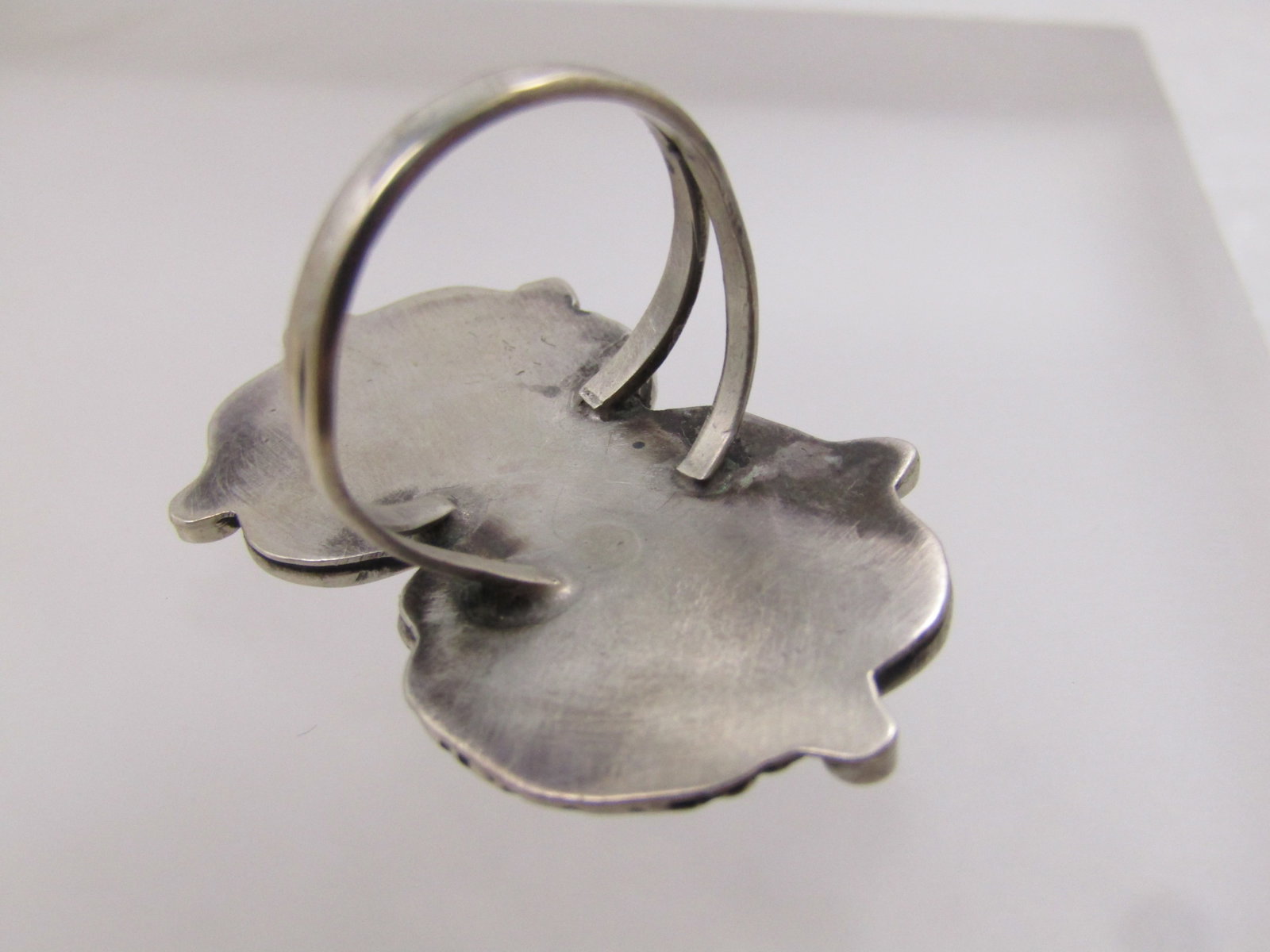 Vintage Sterling Southwestern Turquoise Ring, Sz. 8.5, Unisex, 1980's-1990's - 4