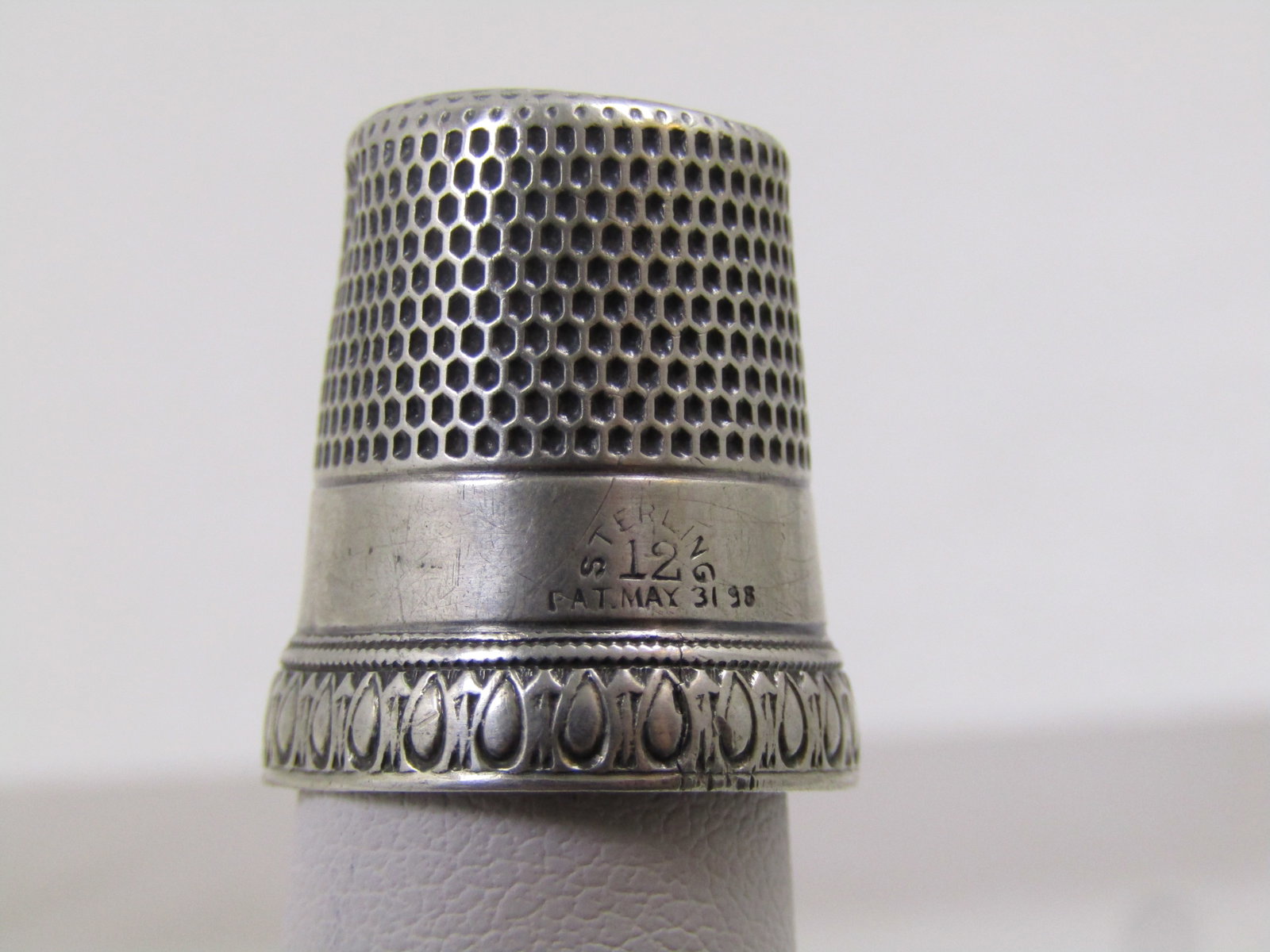 Vintage Sterling Thimble, Sz. 12, Victorian - 3