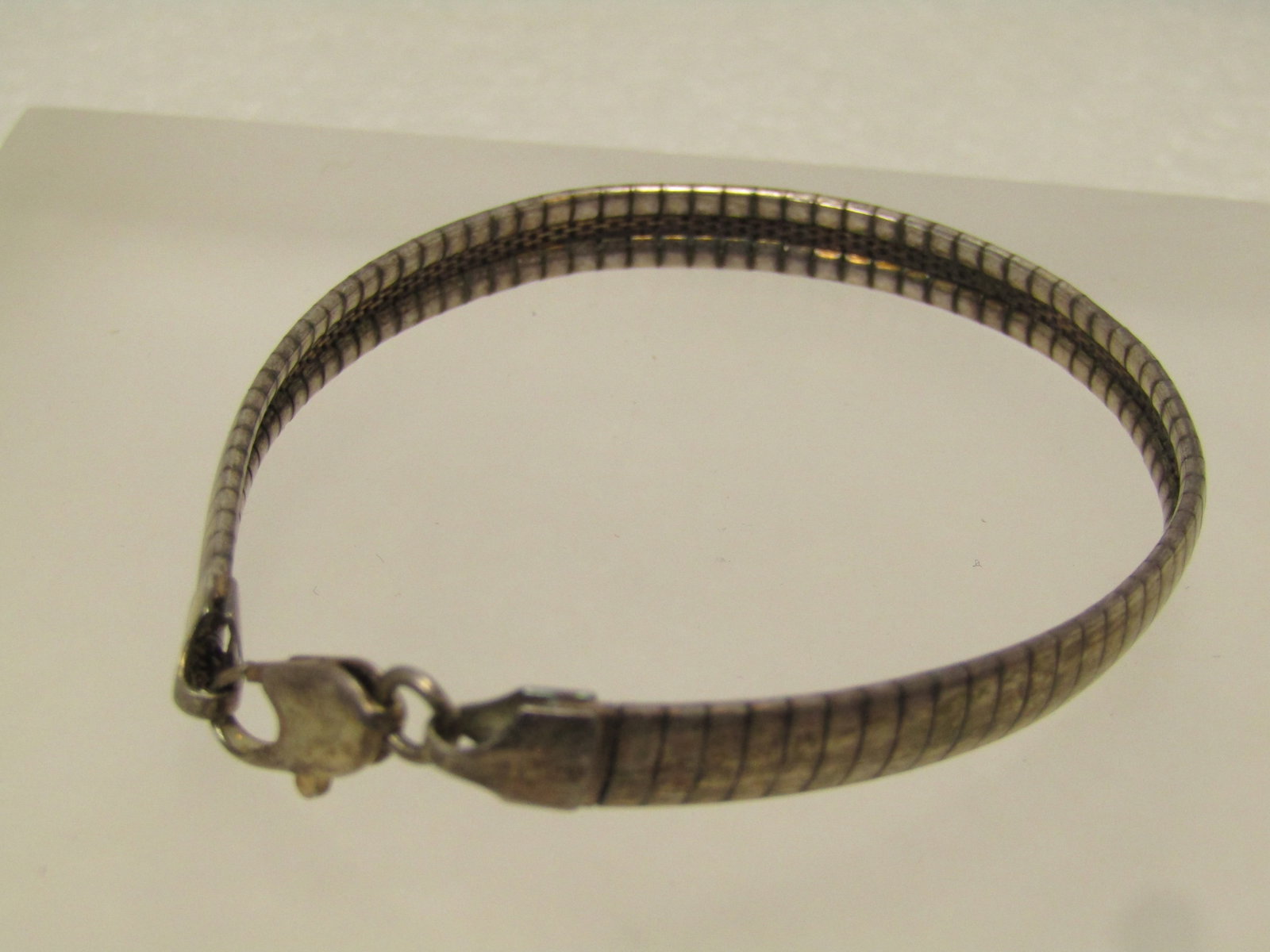 Vintage Sterling Omega Bracelet, 6mm, 7.25", 1980's-1990's - 3