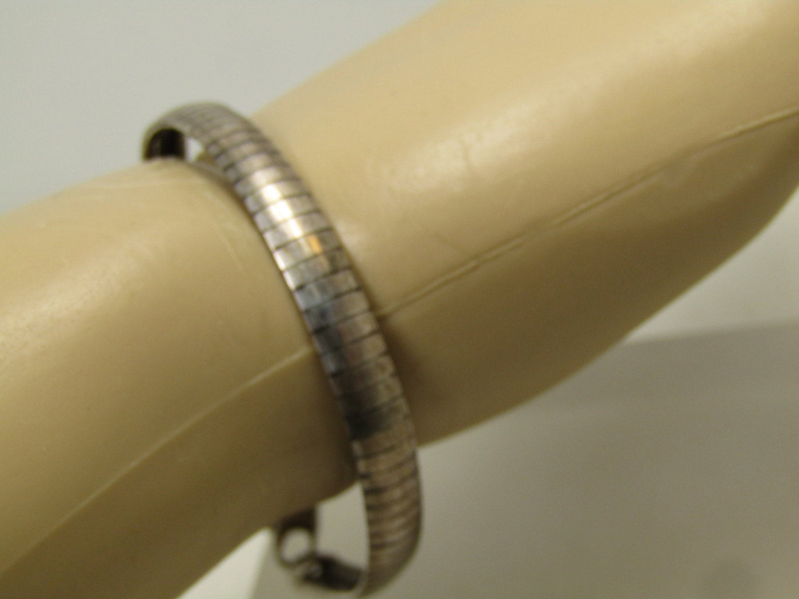Vintage Sterling Omega Bracelet, 6mm, 7.25", 1980's-1990's - 5