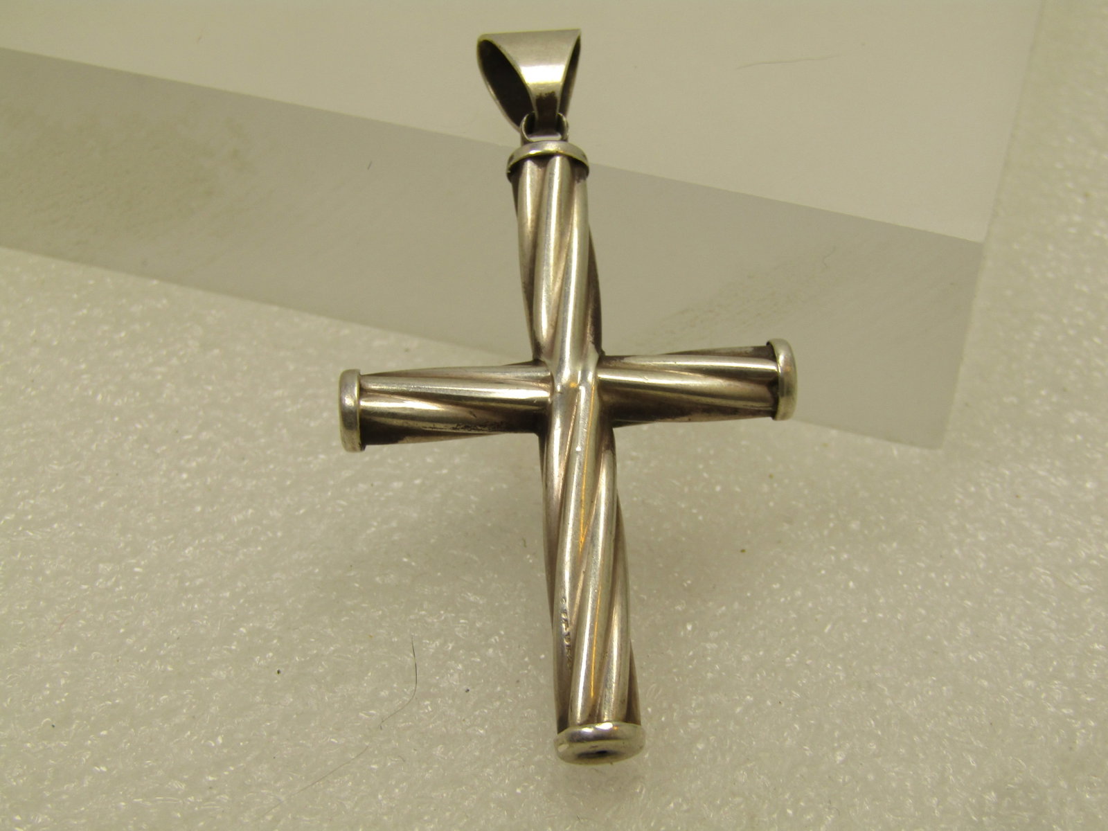 Vintage Sterling Silver 2.5" Cross Pendant, 1970's-1980's (1 of 6)