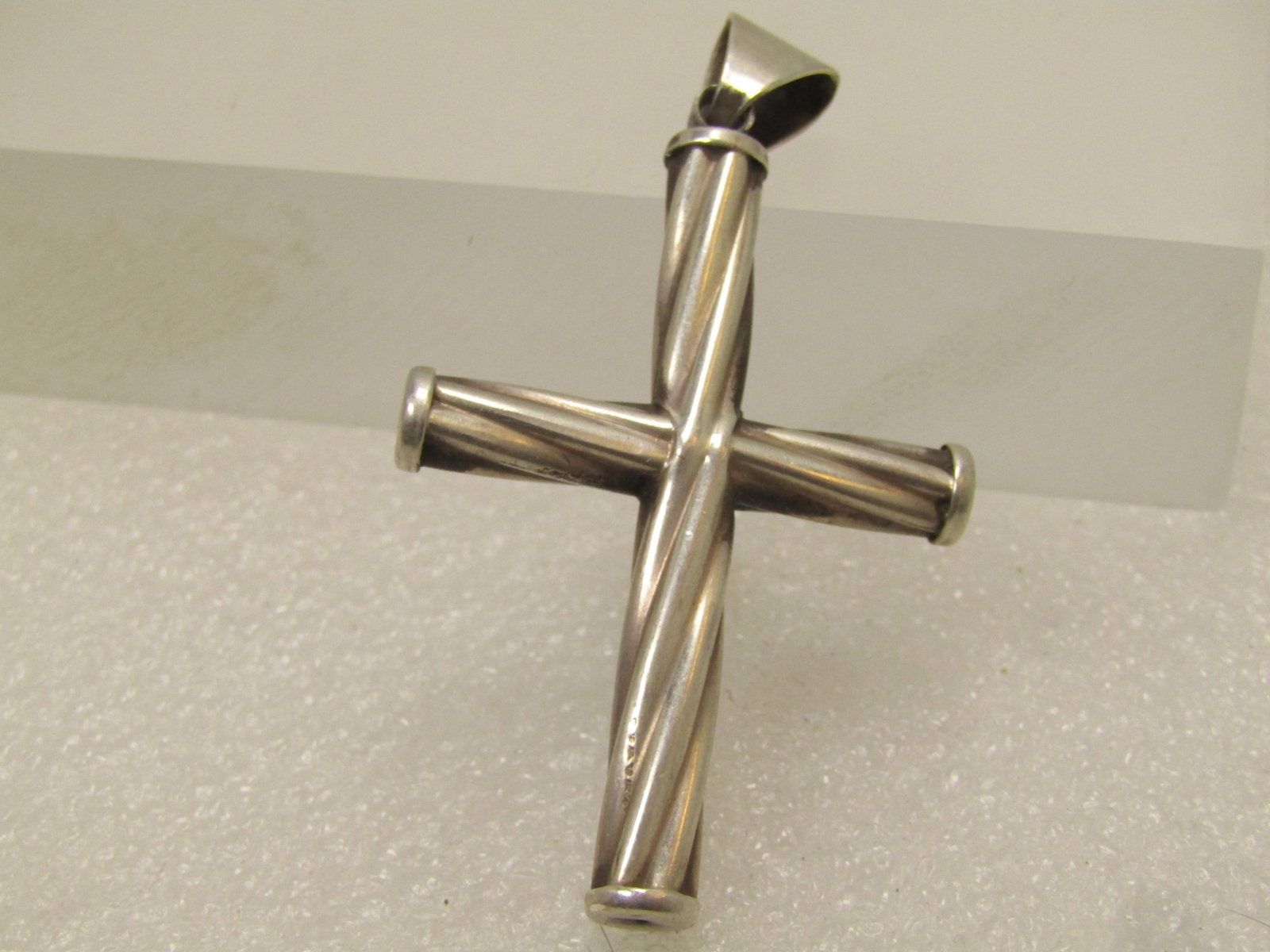 Vintage Sterling Silver 2.5" Cross Pendant, 1970's-1980's - 2
