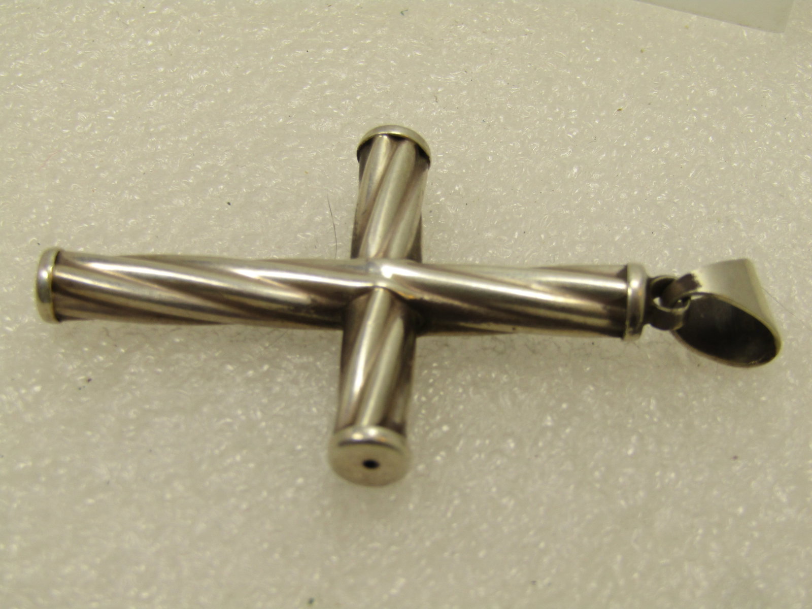 Vintage Sterling Silver 2.5" Cross Pendant, 1970's-1980's - 3