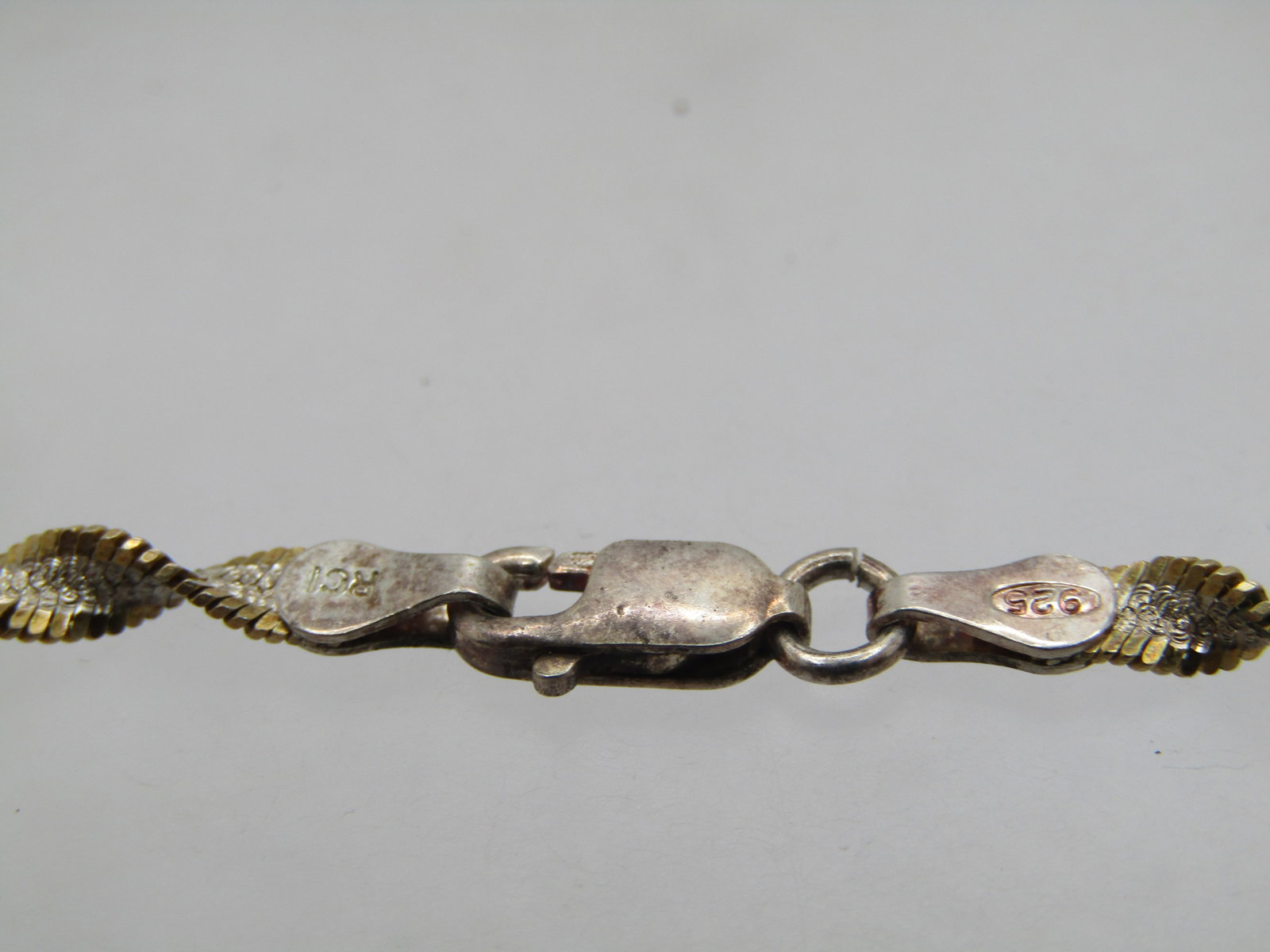 Vintage Twisted Sterling Bracelet/Anklet , Unisex, 9", 1980's - 5