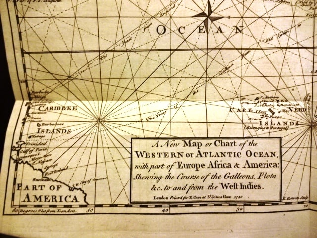 1740 Map Chart Western Atlantic Ocean - 3