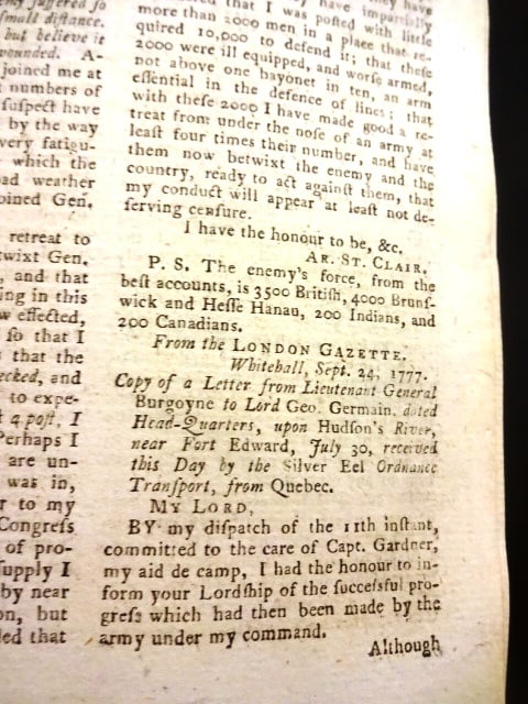 1777 Magazine Surrender of Fort Ticonderoga - 6