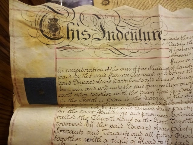 1821 Large English Vellum Indenture Seals - 2