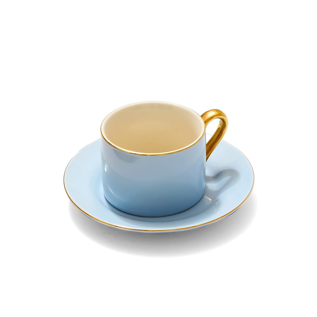 Light Blue Tea Cup and Saucer - 4