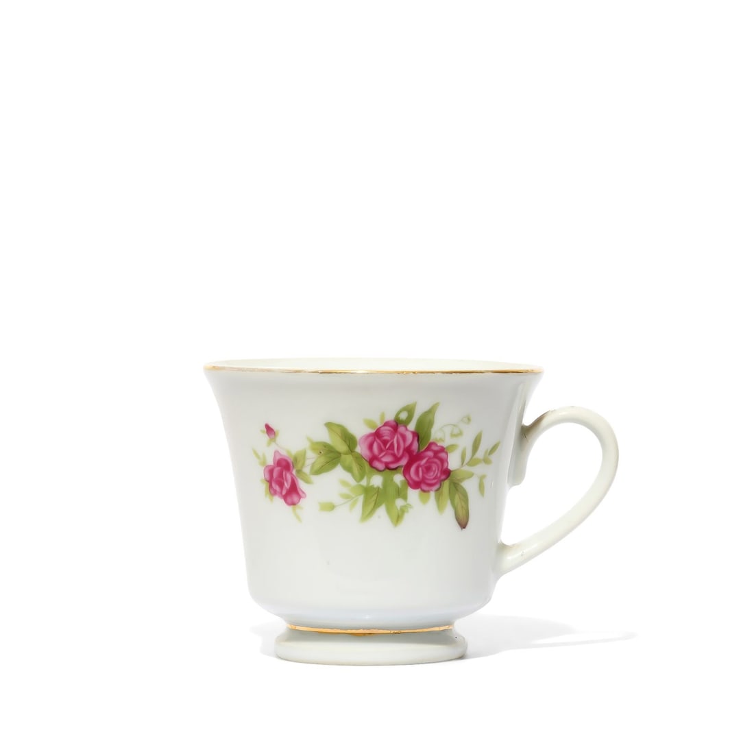 Teacup and Saucer Set with Pink Floral - 3