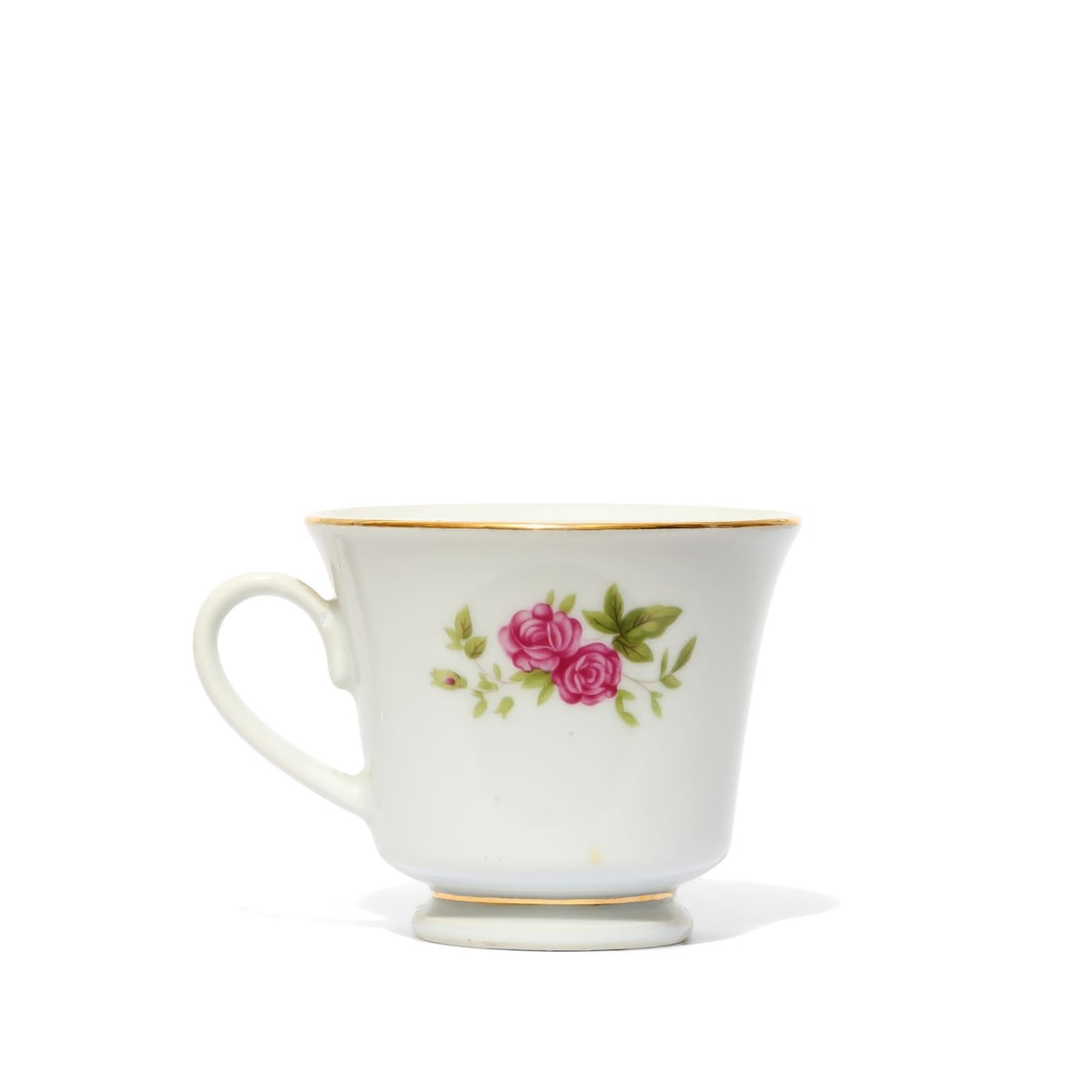 Teacup and Saucer Set with Pink Floral - 4
