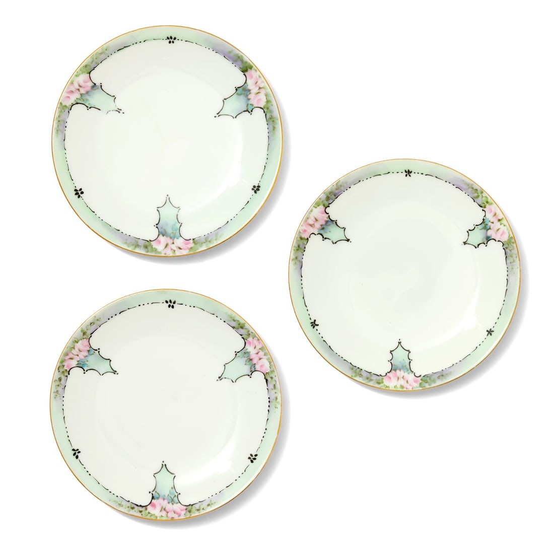 Set of Thomas Bavaria Dishes: Set of 3 dishes with floral design. Marked "Thomas" "Bavaria". Measurements reflect single dish. Disclaimer: This item is offered for sale as a pre-owned, vintage, antique, estate, or consigned item.