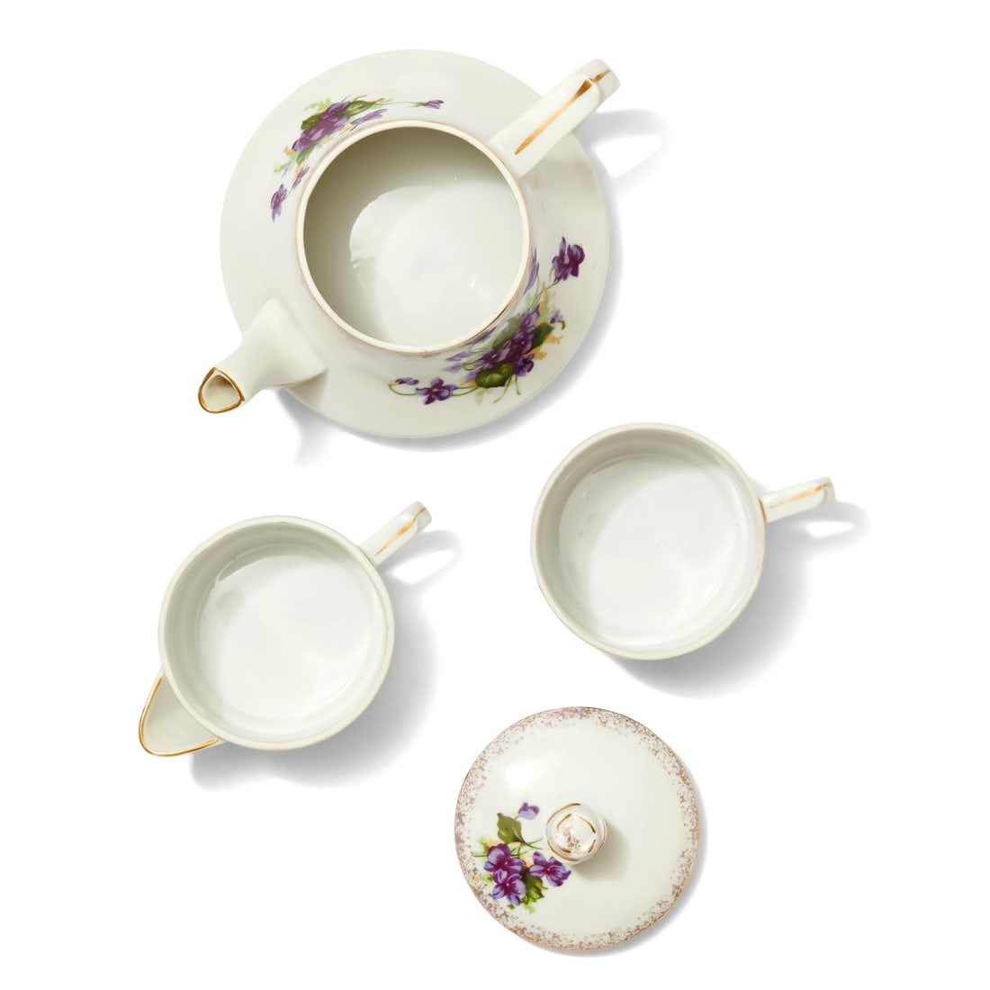 Floral Stacking Teapot and Teacup Set - 2