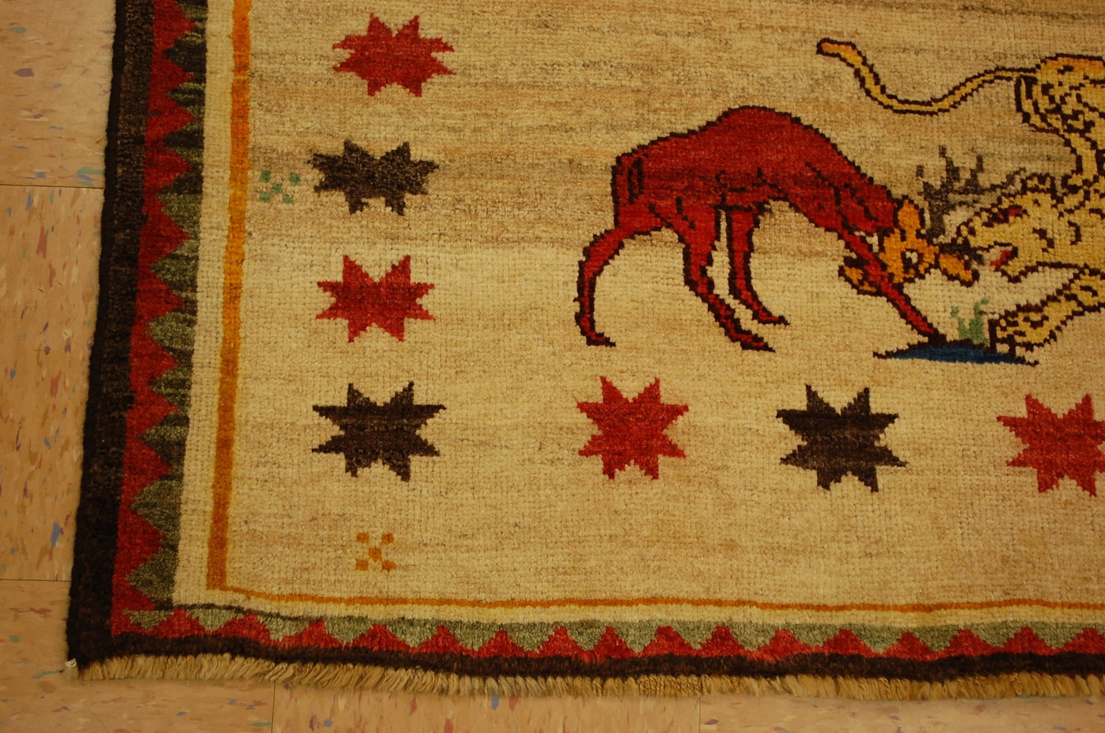 PERSIAN SHIRAZ RUG 3.9x5 - 3