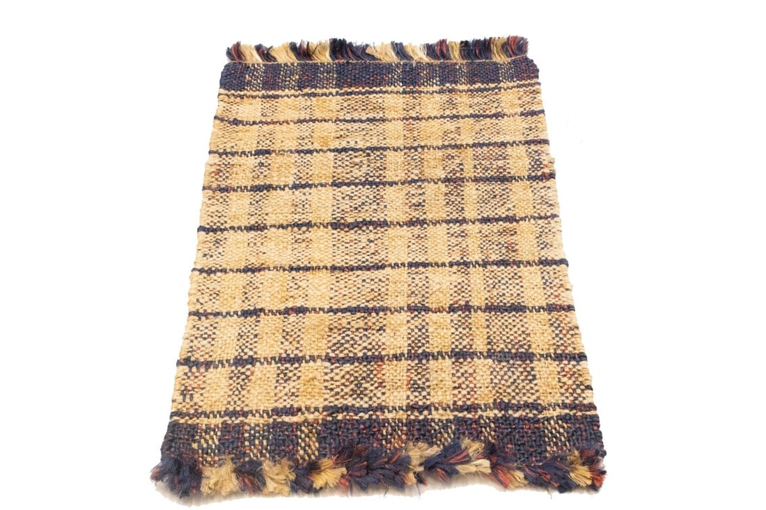 Flat-Weave Wool Jute 2X3 Sumak Modern Rug - 7