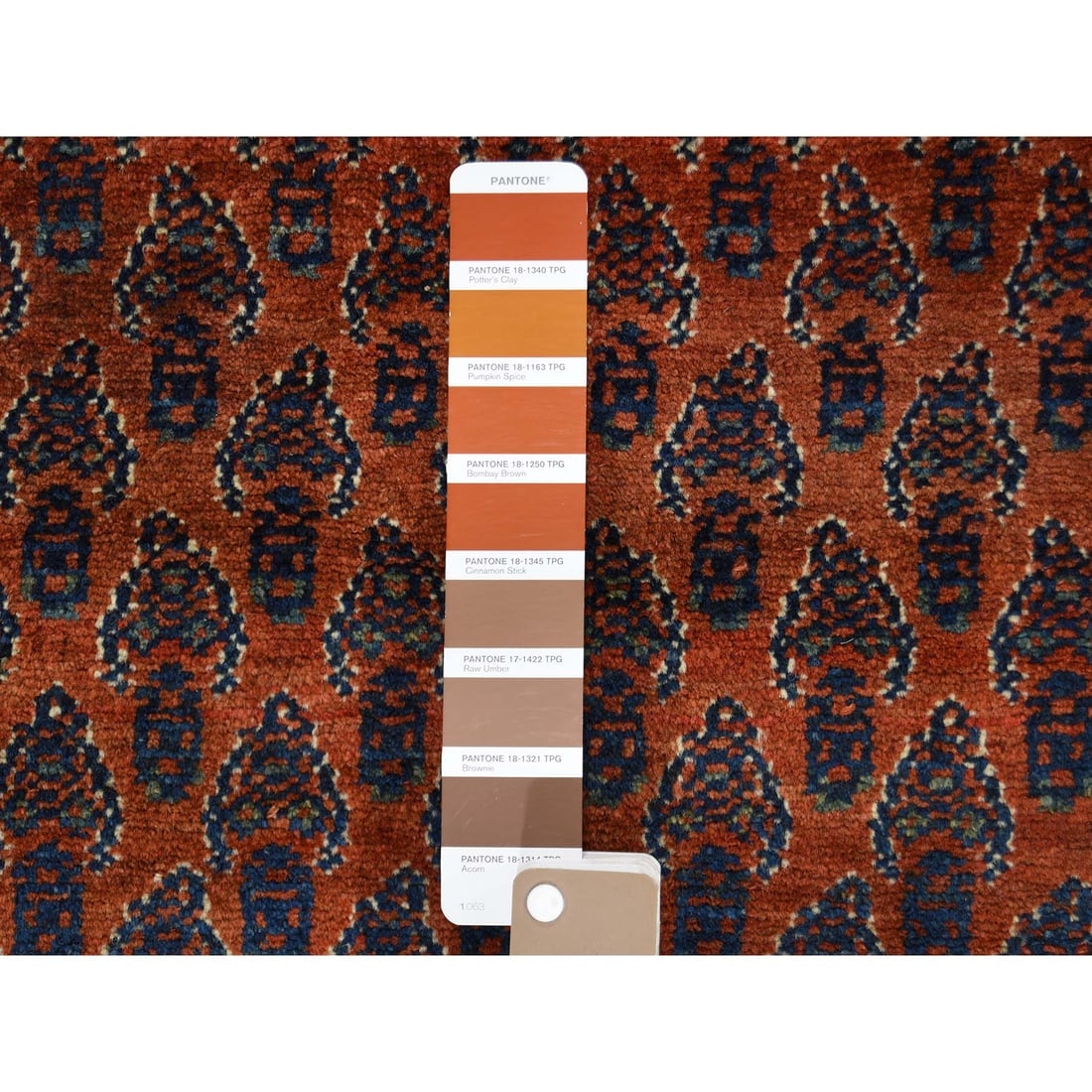 Brown Persian Seraband Good Condition Even Wear Pure Wool Rug - 4