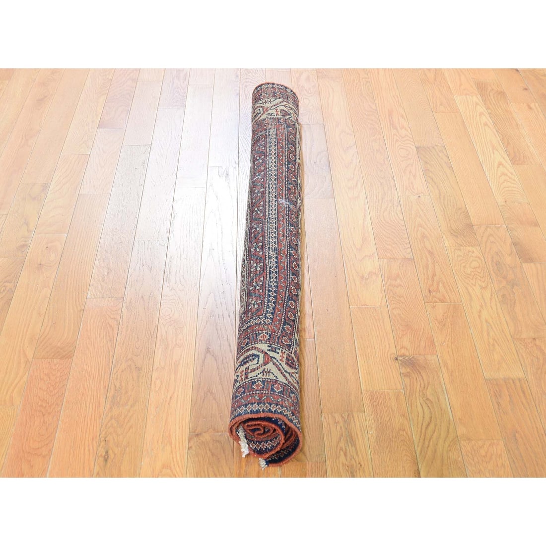 Brown Persian Seraband Good Condition Even Wear Pure Wool Rug - 5