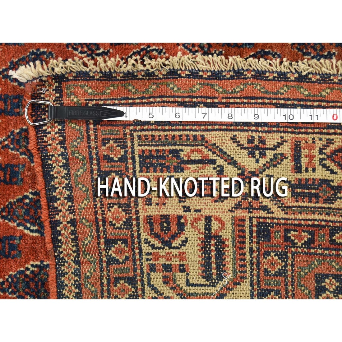 Brown Persian Seraband Good Condition Even Wear Pure Wool Rug - 7