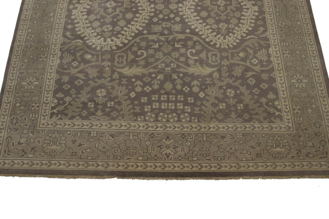 Warm Stone Floral 9X13 Transitional Oriental Rug - 5