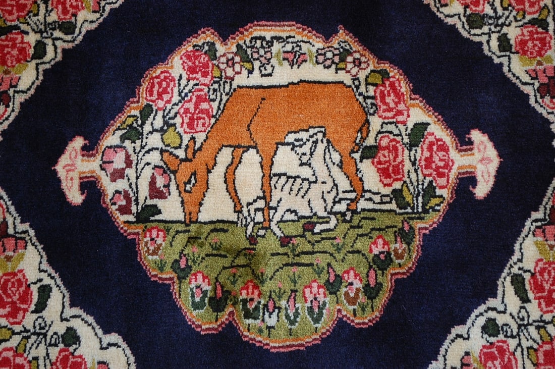 Persian Bijar Rug 2'5"x2' - 8