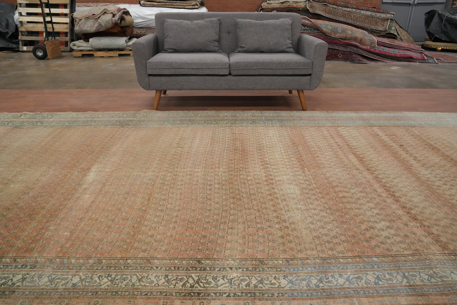 Pre-1900 Vegetable Dye Malayer Persian Large Rug 8x20 - 3