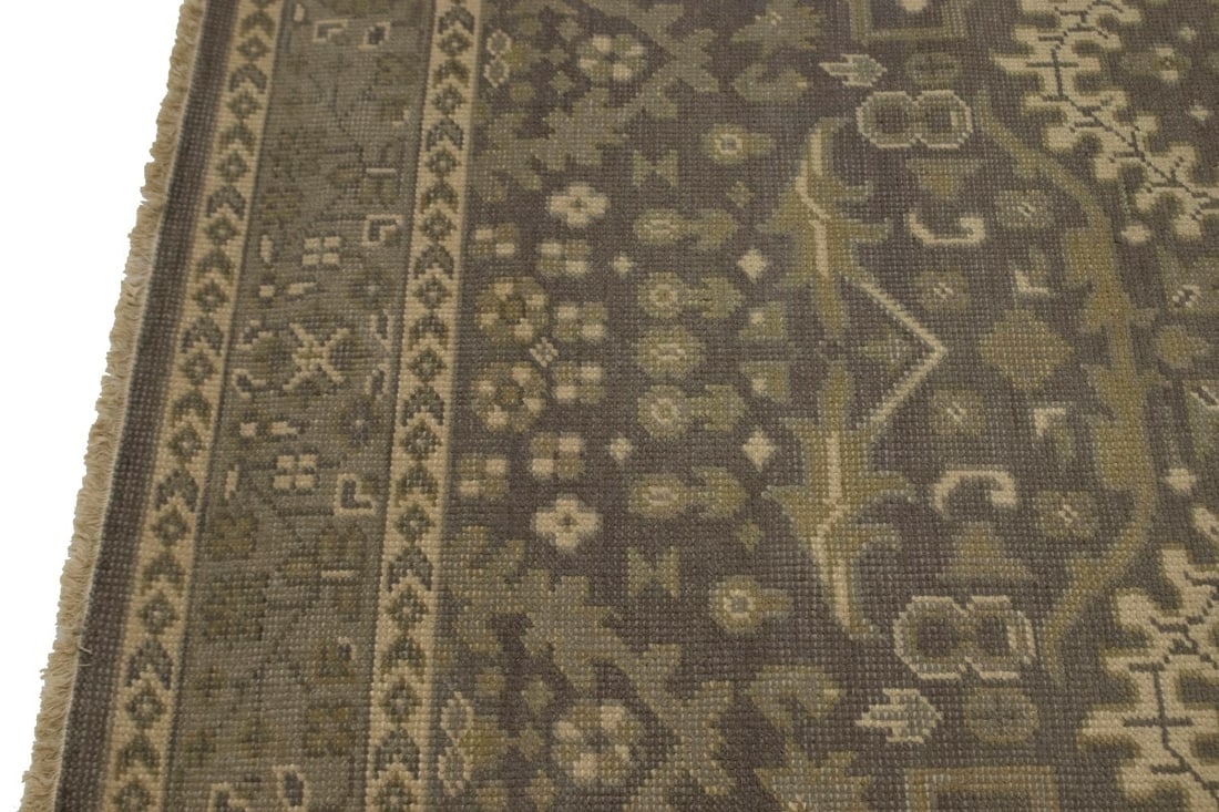 Brown Floral 5'6X8'9 Transitional Oriental Rug - 10