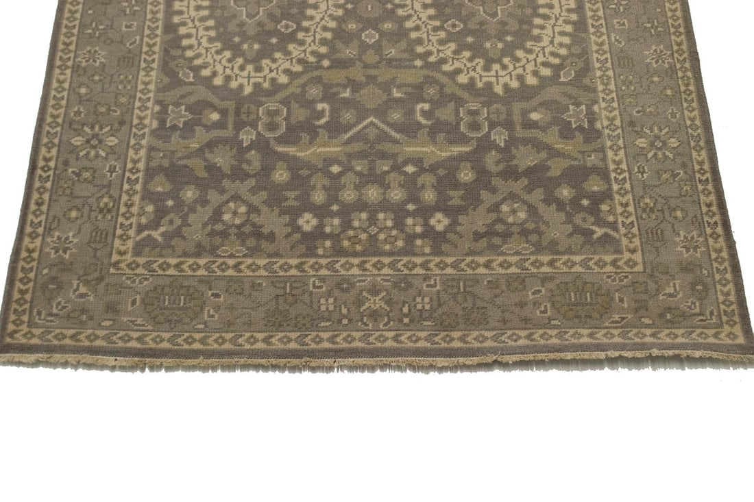 Brown Floral 5'6X8'9 Transitional Oriental Rug - 5