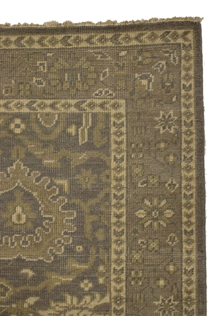 Brown Floral 5'6X8'9 Transitional Oriental Rug - 9