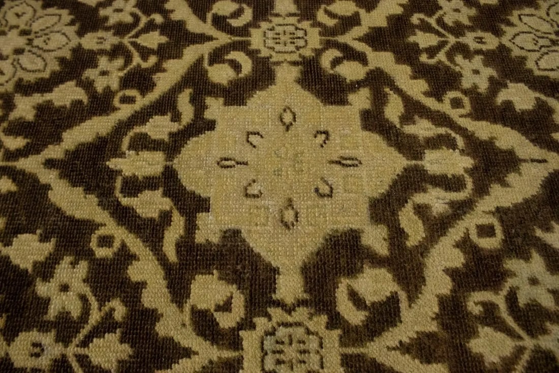 Brown Floral 5'5X8'7 Transitional Oriental Rug - 7