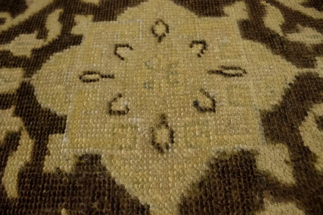 Brown Floral 5'5X8'7 Transitional Oriental Rug - 8