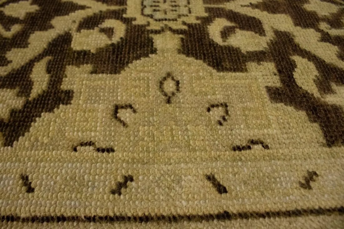 Brown Floral 5'5X8'7 Transitional Oriental Rug - 9