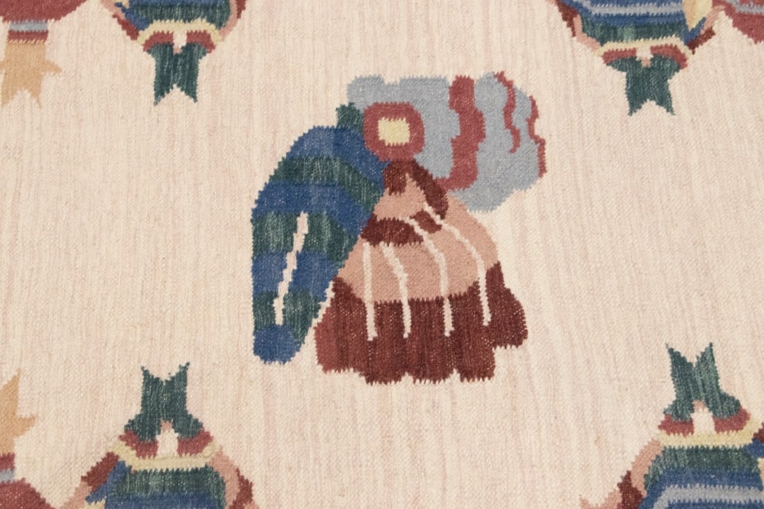 Floral Dhurrie 7X7 Chinese Oriental Round Rug - 7