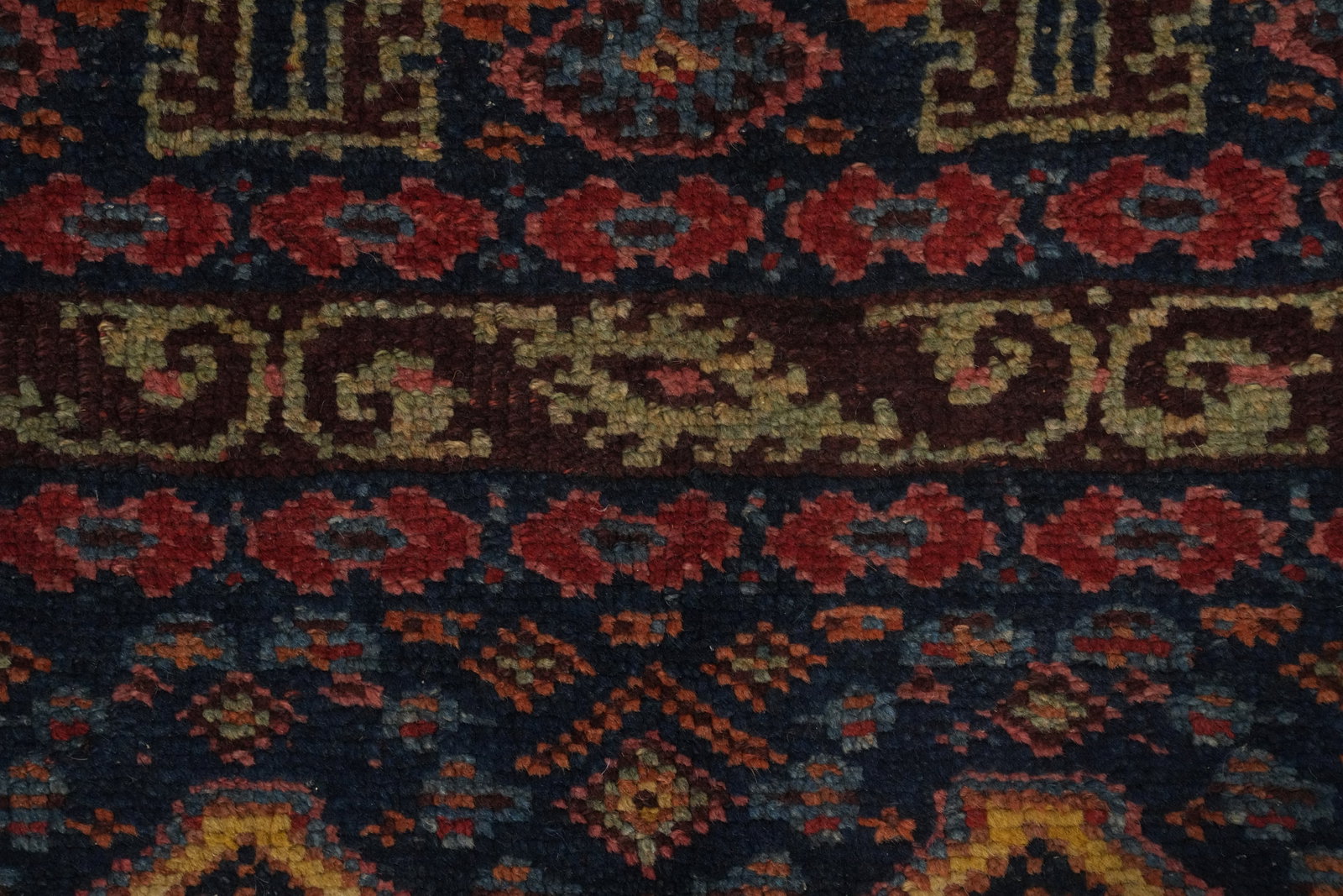 Pre-1900 Vegetable Dye Bidjar Halvaei Persian Runner Rug 4x9 - 8