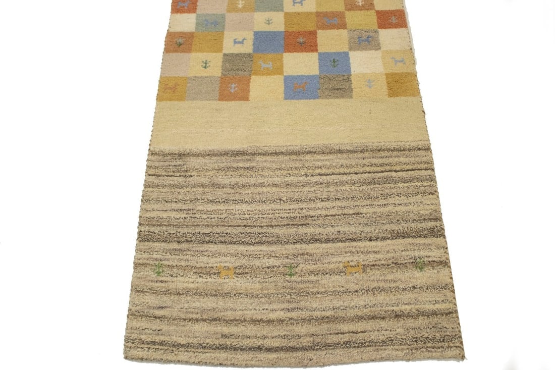 Multicolored Tribal 3X7 Indo-Gabbeh Oriental Runner Rug - 4
