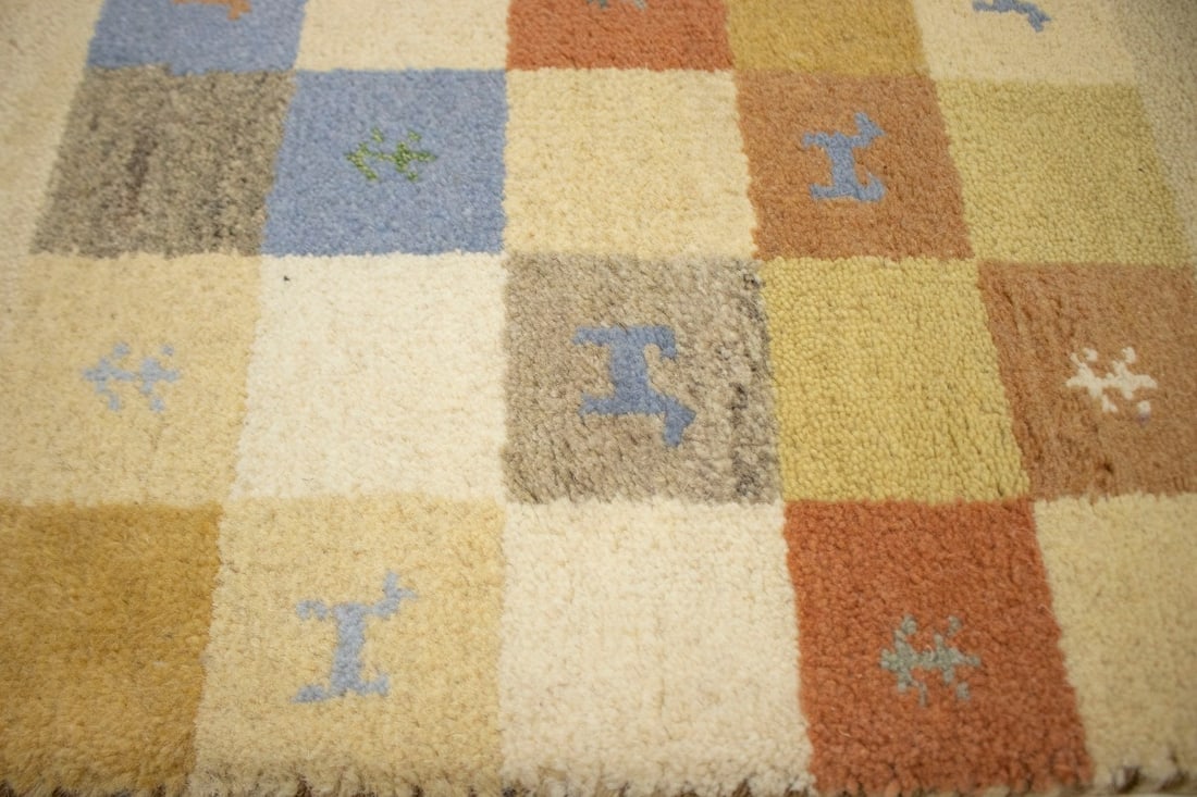 Multicolored Tribal 3X7 Indo-Gabbeh Oriental Runner Rug - 7