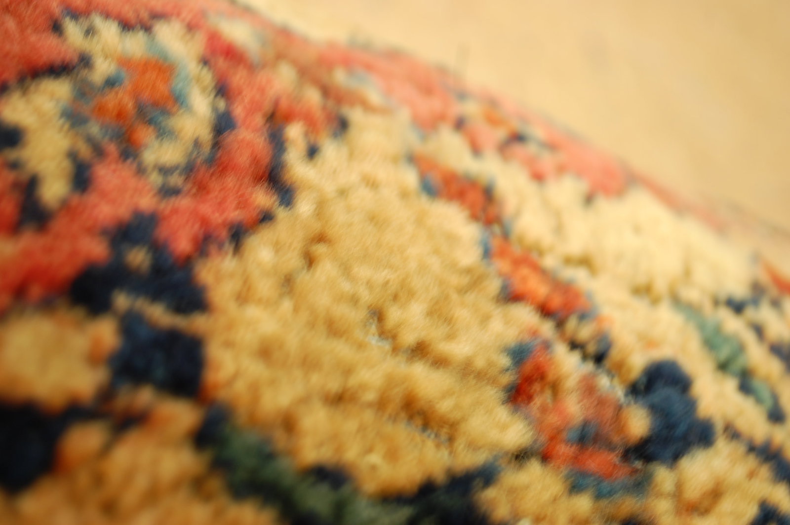 Hand-Made antique rug Pillow Cushion Rug 1'2" x 1' 8" - 2