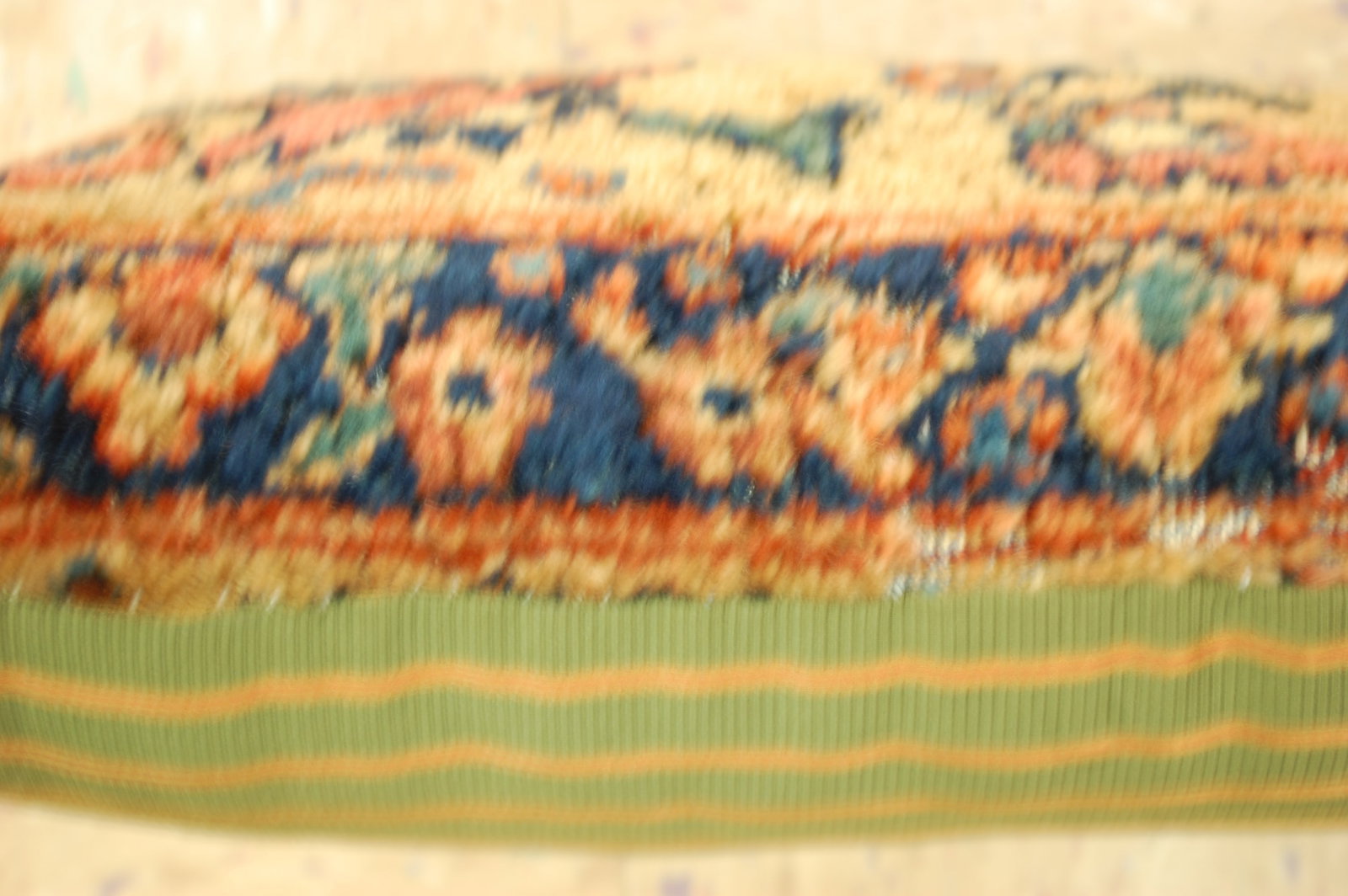 Hand-Made antique rug Pillow Cushion Rug 1'2" x 1' 8" - 3