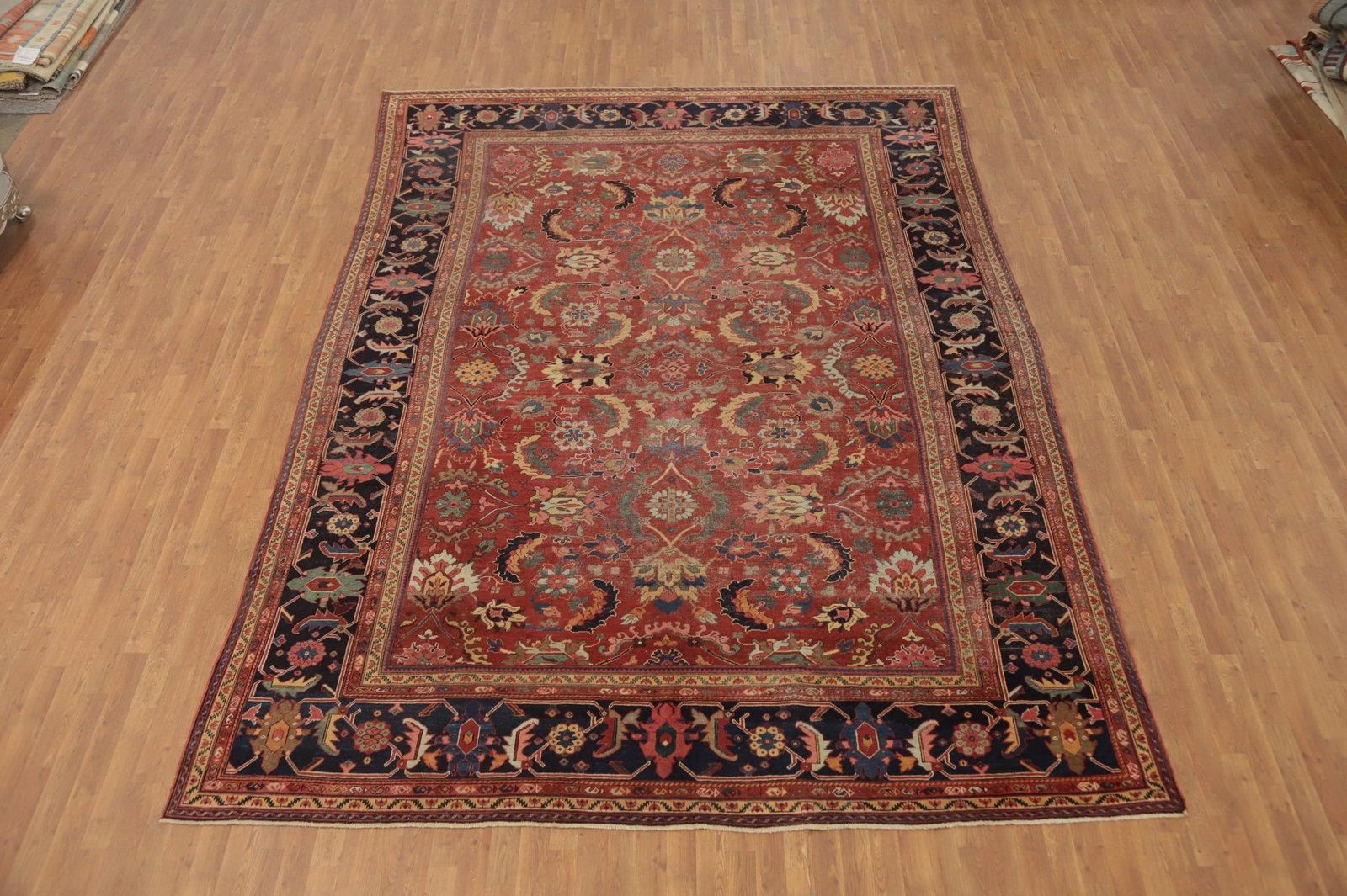 Pre-1900 Vegetable Dye Sultanabad Ziegler Persian Rug 10x13 - 4