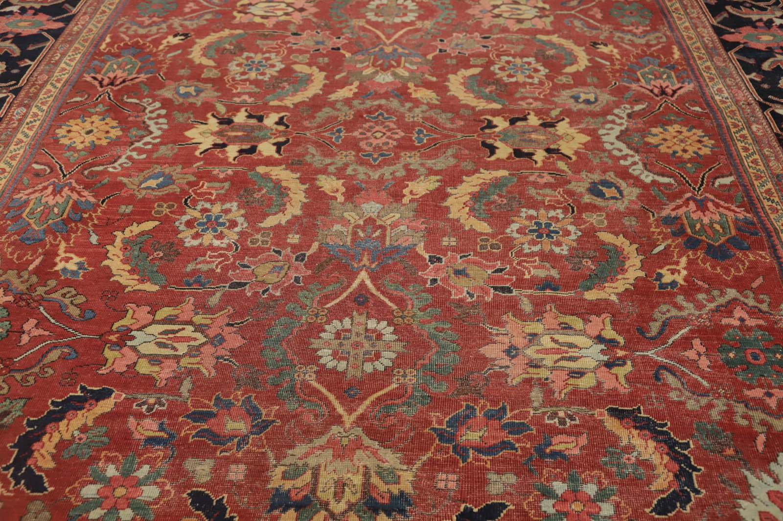 Pre-1900 Vegetable Dye Sultanabad Ziegler Persian Rug 10x13 - 5