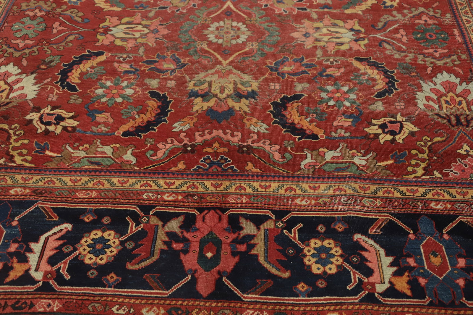 Pre-1900 Vegetable Dye Sultanabad Ziegler Persian Rug 10x13 - 6