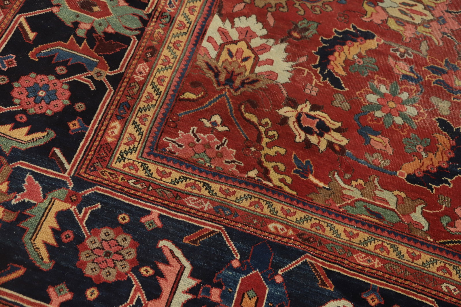 Pre-1900 Vegetable Dye Sultanabad Ziegler Persian Rug 10x13 - 7