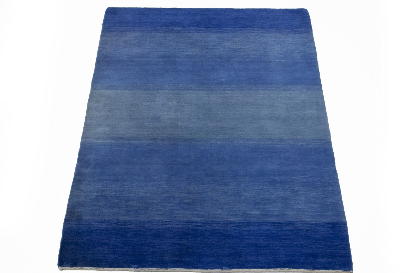 Blue Stripes Tribal 4X6 Gabbeh Persian Rug - 3