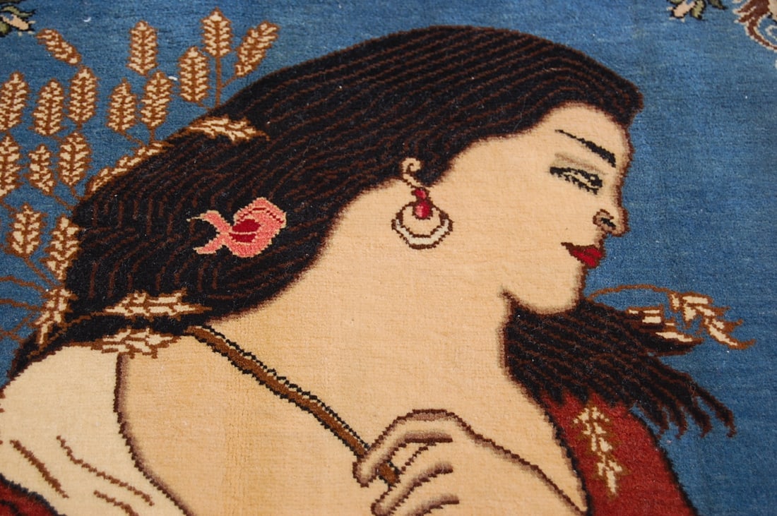 Persian TABRIZ RUG 1'8"X2'2" - 4